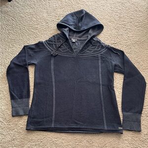 Eddie Bauer Women’s Charcoal Knit Hoodie SZ L